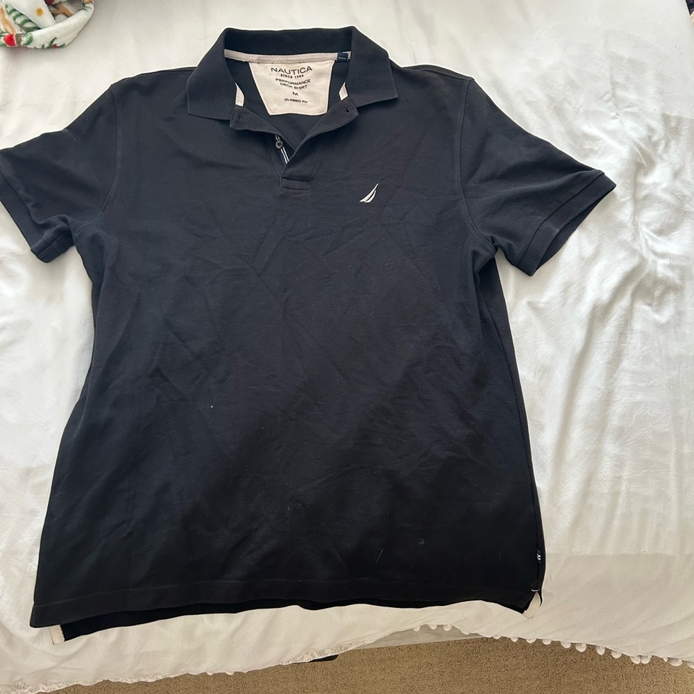 Nautica Men's Black Polo Shirt